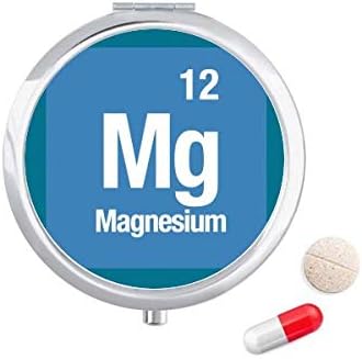 MG Magnésio Elemento Químico Caso Chem Caso Pocket Medicine Storage Dispensador de recipiente de caixa de armazenamento