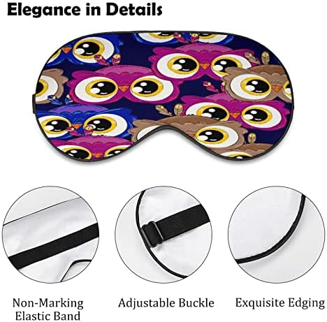 Big Eyes Owl Pattern Sleeping Blacefold Mask