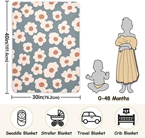 Cobertor cobertor de flor branco cobertor de algodão para bebês, recebendo cobertor, cobertor leve e macio para