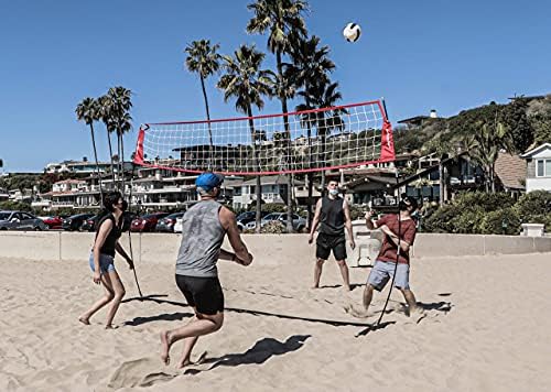 PowerNet Freesternding Volleyball Aquecimento da rede | Pacote de bandas de exercícios de resistência
