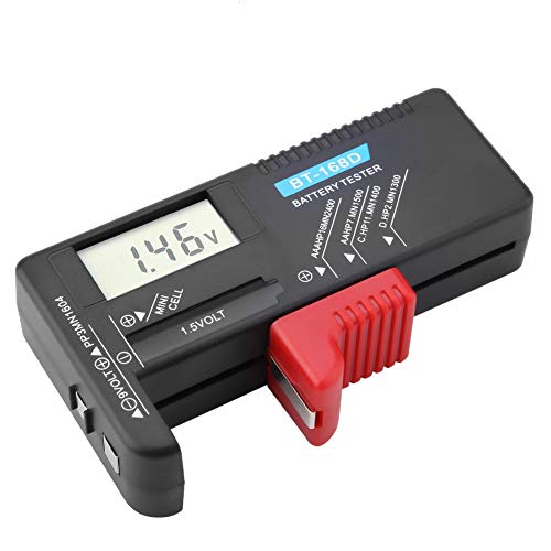 Testador de bateria BT-168D, testador de bateria digital para AA, AAA, C, D, 9V, Mini Button Cell Battery,