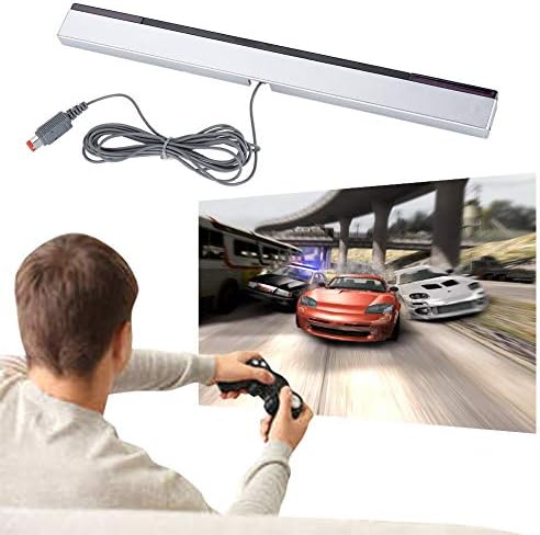 Barra de sensor Zerone, barra de sensor de infravermelho com fio para Wii, IR Infravermelho Raio Indutor