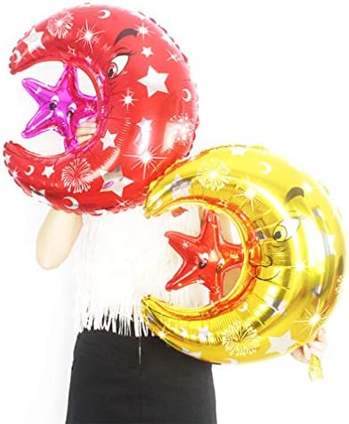 Decoração de festa aboofan decoração de balão air de ar eid party Dekor Eid Mubarak Moon Balloons Decor Eid Party