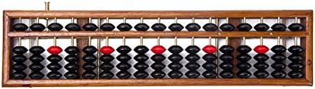 Teus colecionáveis ​​no estilo vintage de 17 dígitos hastes de madeira Abacus Soroban Chinese