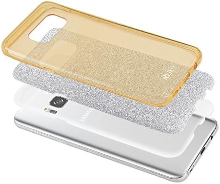 Reiko sem fio Samsung Galaxy S8 Shine Glitter Shimmer Leopard Hybrid Cases em ouro - colorido