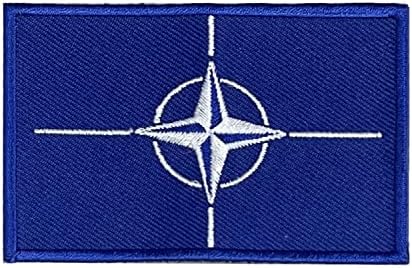 A-One 3d Símbolo da OTAN Moral Bordado Patch + USA Pin de esmalte de colarinho de colar