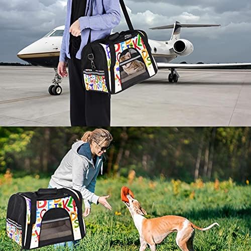 Portador de animais de estimação colorida alfabeto macio portadoras de viagem para gatos, cães de cachorro
