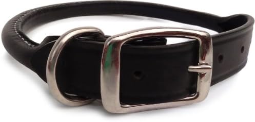 Auburn Leathercrafters Rolled Dog Collar - Borgonha - 24