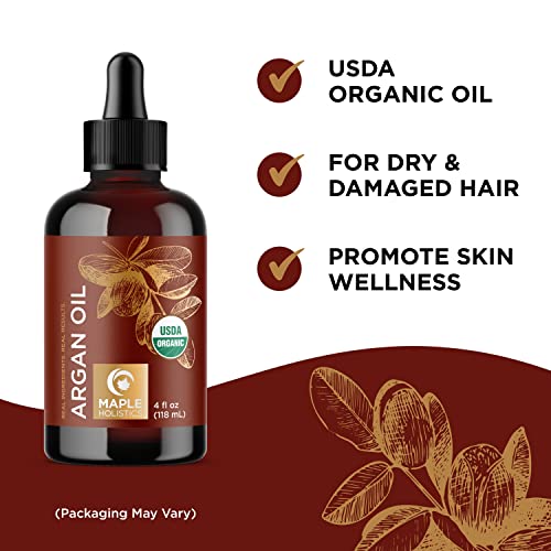 Óleo de argan orgânico certificado de Marrocos - óleo de argan orgânico para pele de cabelo e pregos prensados