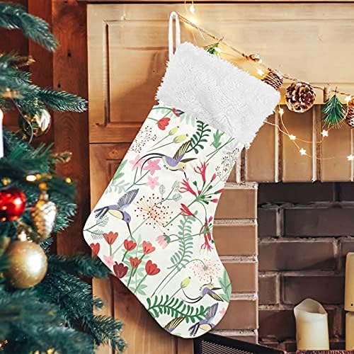 Ação de Graças Hummingbird Flower Garden meias de Natal meias grandes de natal para a lareira das crianças da