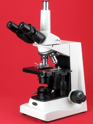 AMSCOPE T680A-9M Microscópio de composto trinocular profissional digital, ampliação 40x-1600X, oculares WF10X e