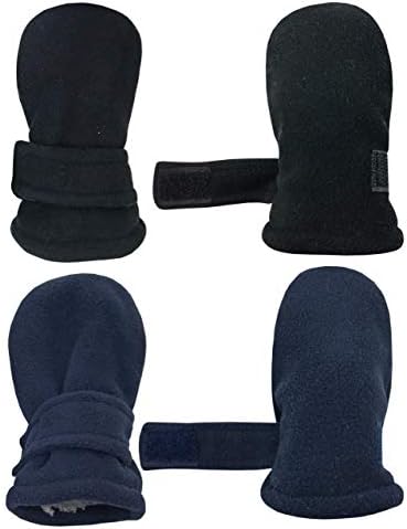 N'ICE Caps Little Kids Baby Fácil On Sherpa Lined Mittens - 2 PACK PACK