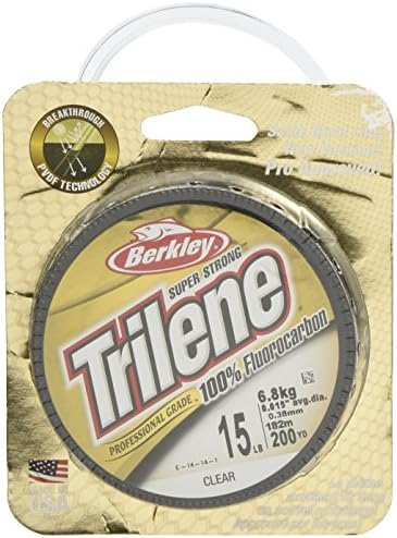 Berkley Trilene® Fluorocarbon, claro, 4lb | 1,8 kg, 200yd | Linha de pesca de 182m, adequada para ambientes
