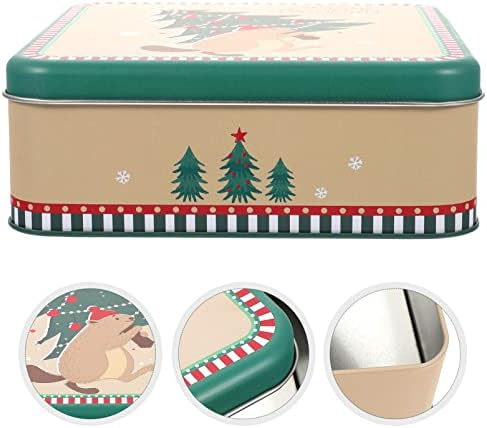 Luxshiny Christmas Tin Gift Box Christmas Cookie Tins Caixa de ninho Card Card Box Favorve Box Box Box Holiday