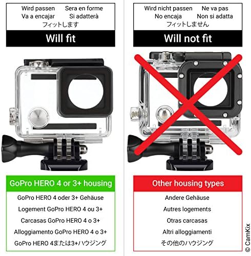Kit de filtro de lente de mergulho Camkix compatível com a GoPro Hero 4, Hero+, Hero e 3+ - se encaixa