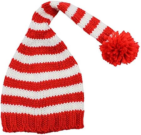 Judanzy Red e White Stripe Elf Hat para bebês e crianças pequenas