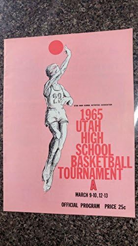 Torneio de basquete da High School de Utah State 1965 Programa Vintage J42232