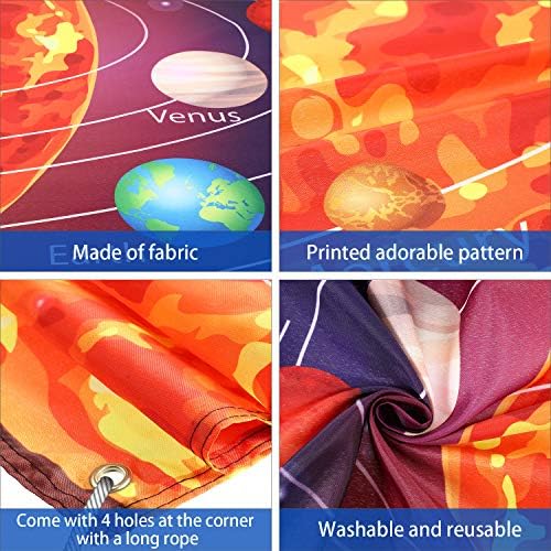 Decorações de festas do sistema solar, Planetas de sistema solar de tecido extra grande Poster para suprimentos