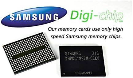 DIGI-CHIP 64GB Micro-SDXC Card Micro-SD UHS-1. Feito com chips de memória de alta velocidade da Samsung.
