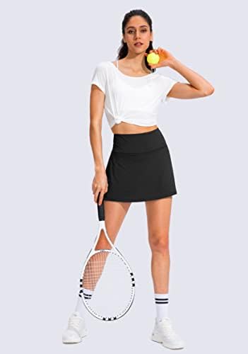 Yyv feminina plissada de tênis saias com 4 bolsos Saias atléticas de golfe para mulheres na cintura