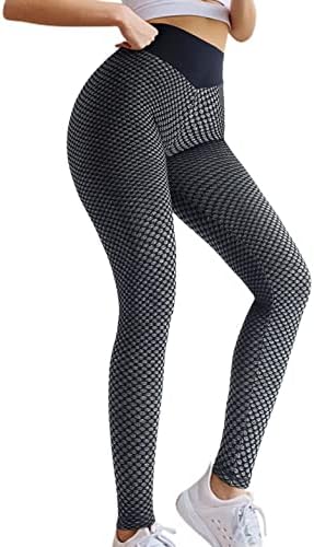 Elevador feminino sem ver através da cintura alta Tik Tokgings Leggings Workout Yoga Pants Material