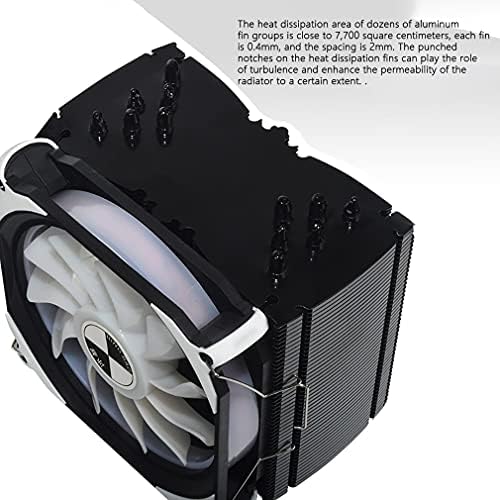 Yiaan CPU Cooler Fan CPU Cooler com 2 fipers de calor direto de contato de 120 mm PWM e BULE LED SOITE SOCKET