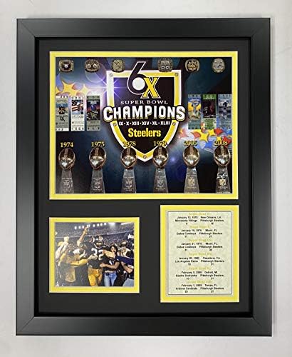 Pittsburgh Steelers | Campeonato de franquia | 12 x15 colagem de fotos emoldurada