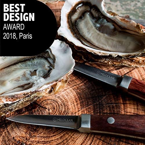 Oyster Shucking Knife Set de 2 - Kit de abridor profissional de faca de ostras de oyster em Caixa de Clam