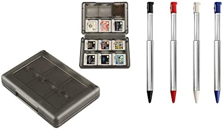 Pacote de carregador 3DS XahPower, 1 pacote de cartão de titular do jogo 3DS e caneta de estilos de 4 pacote