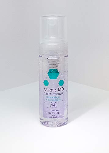 Lavagem de face de espuma md asséptica, fórmula exclusiva do CLO2, suave, hipoalergênica, livre de fragrâncias,