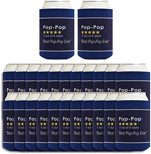 Presente engraçado para pop pop pop 5 de 5 estrelas Melhor pop pop de 48 pacote de 48 latas de latas de latas