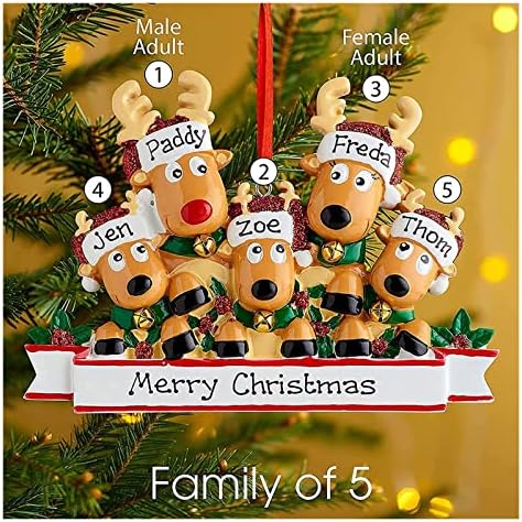 Decorações de Natal de pifude de Natal Decoração de árvore de Natal de Família Ano Novo Pingente Elk Family