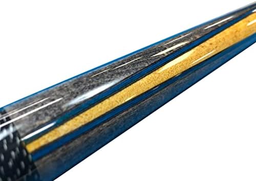 MEUCCI SB3 -B Billiards Pool de bilhar artesanal Stick Stick w/Pro Shaft - Blue + Hard Case