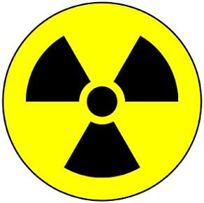 Símbolo de aviso de radiação nuclear Símbolo 4 Pacote de pacote de perigo adesivo de janela radioativa de