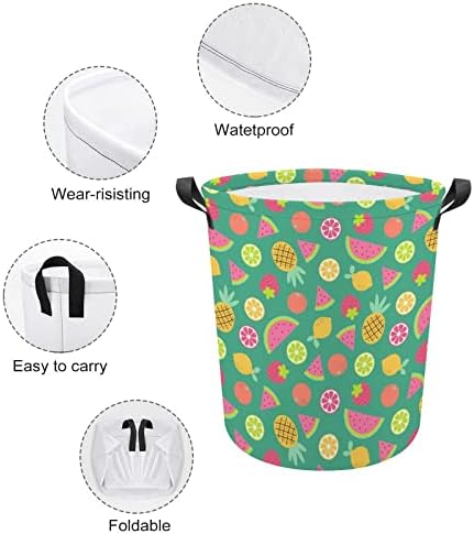Frutas tropicais de lavanderia cesto de lavanderia cesto cesto de lavagem de roupas de armazenamento