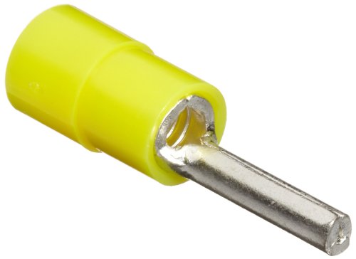 Morris Products 11836 PIN Terminal, nylon isolado, amarelo, tamanho de 12-10, largura de pino de 0,11 de