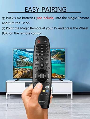 Controle remoto para TV LG, AKB75855501 Substituição remota, compatível com todos os modelos de TV LG, Anmr650a