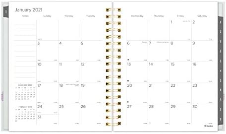 Blueline 2021 Romântico - Planejador de capa semanal/mensal, de 2 peças, 9,25 x 7,25 polegadas, Flowers Design