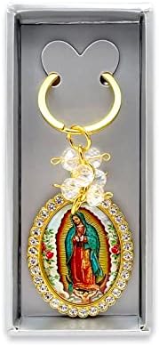 12 PCS Nossa Senhora de Guadalupe Rhinestone Bling Keychain