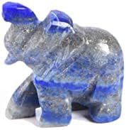 Estátua natural de elefante de pedra de pedra lazuli de pedra para decorações de mesa em casa