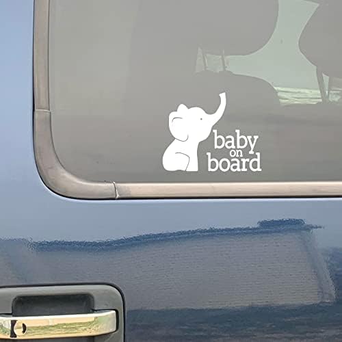 2 Pacote de bebê a bordo do decalque de carro elefante - decalques personalizados de peixes ruins