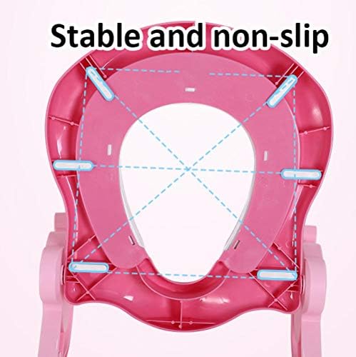 Rails Pink Potty Step Stools Padrão de veado Fedela curta ajustável com fezes de passo, até 75 kg, bate