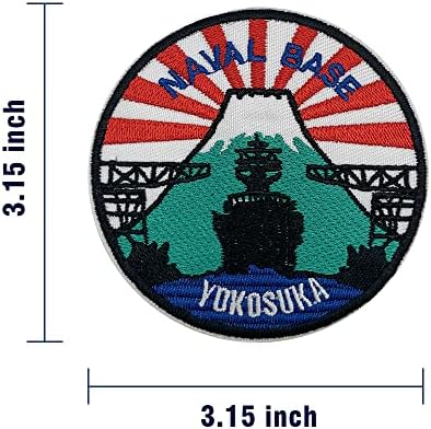 Ferro bordado de Obokata em manchas, adesivo de base naval, crachá japonês de Yokosuka costura no emblema Apliques