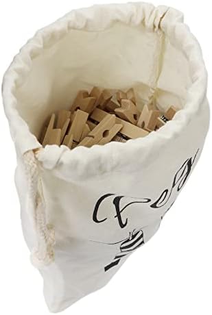 JVL Peg It, saco de peg com pinos de madeira, pacote de 100