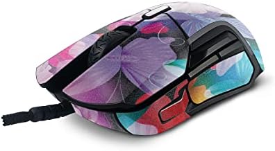 MightySkins Glitter Glitter Compatível com Steelseies Rival 5 Mouse de jogos - Borboletas prismáticas