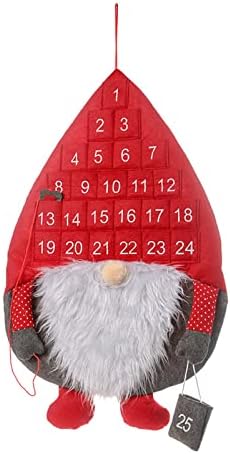Lincox Christmas Calendário do advento de Natal Countdown Dwarf Doll Calendário Criativo Casa pendurada