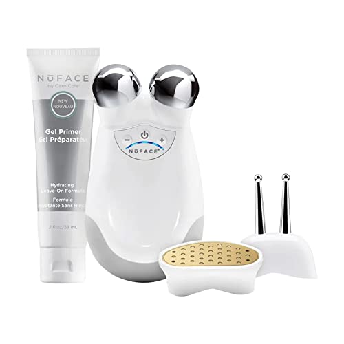 Nuface Trinity Complete-dispositivo de tonificação facial com primer de gel de licença hidratante, fixação