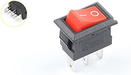 Interruptor de roqueiro heimp 10 pcs 10x15 mm interruptor de botão de pressão 3 pinos 3a/250v Mini spst kcd11