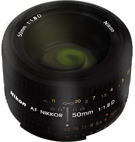 Nikon AF FX Nikkor 50mm f/1.8D lente com foco automático para câmeras Nikon DSLR
