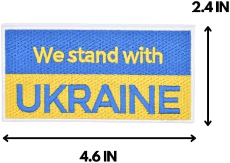 2 PCs estão com bandeira da Ucrânia Bandas bordadas de apoio à paz de guerra, ferro em manchas